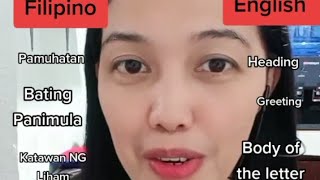 FILIPINO SHORT QUIZ I BAHAGI NG LIHAM