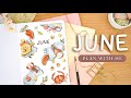 June Bullet Journal Setup 2023 • PLAN WITH ME 🍊 summer fruits and shellfish theme