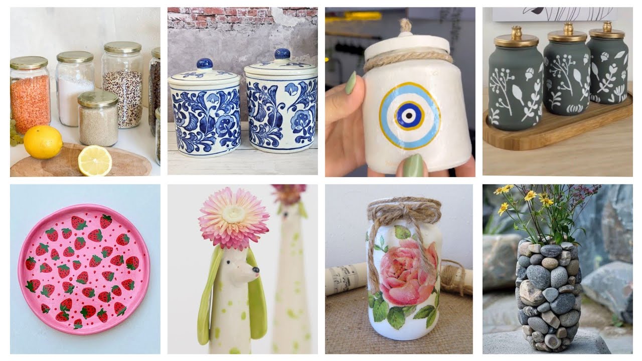 أفكار💡لديكور البيت✨ ابدعي ديكورات ومنظمات لبيتك بأقل تكلفة #craft #diy #ideas #home #افكار #برطمانات