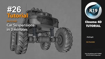 Cinema 4D Tutorial - How to make car suspensions in 3 minutes?