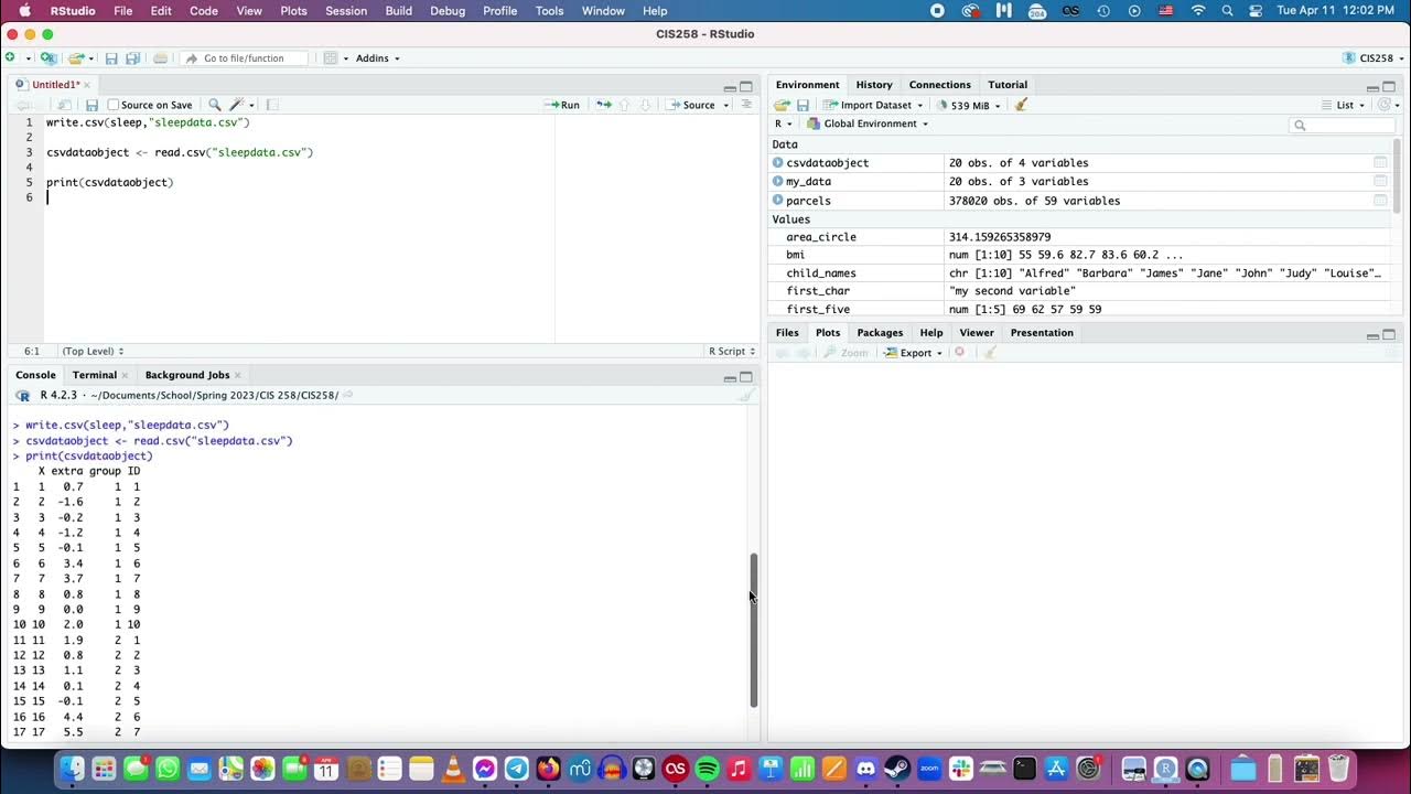 Using the write.csv() and read.csv() Functions to Access CSV Files in R ...
