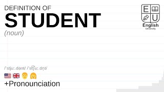 STUDENT meaning, definition & pronunciation | What is STUDENT? | How to say STUDENT