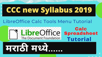 LIBRE OFFICE CALC TOOLS MENU PART 2