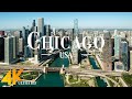 Chicago 4k drone view  stunning footage aerial view of chicago  relaxation film with calming music