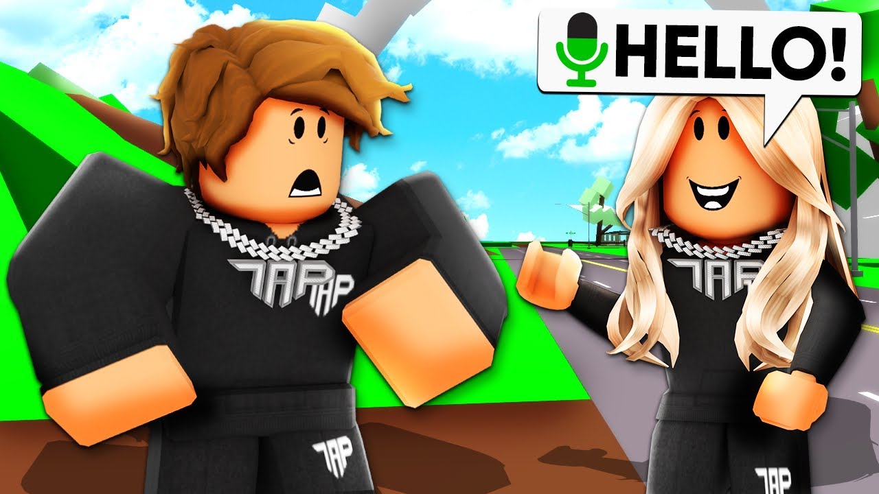 I Made GIRL TAP Reveal Her VOICE.. (Brookhaven RP)