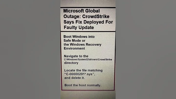Microsoft global outage crowdstrike says fix deployed for faulty update | windows issue | Microsoft