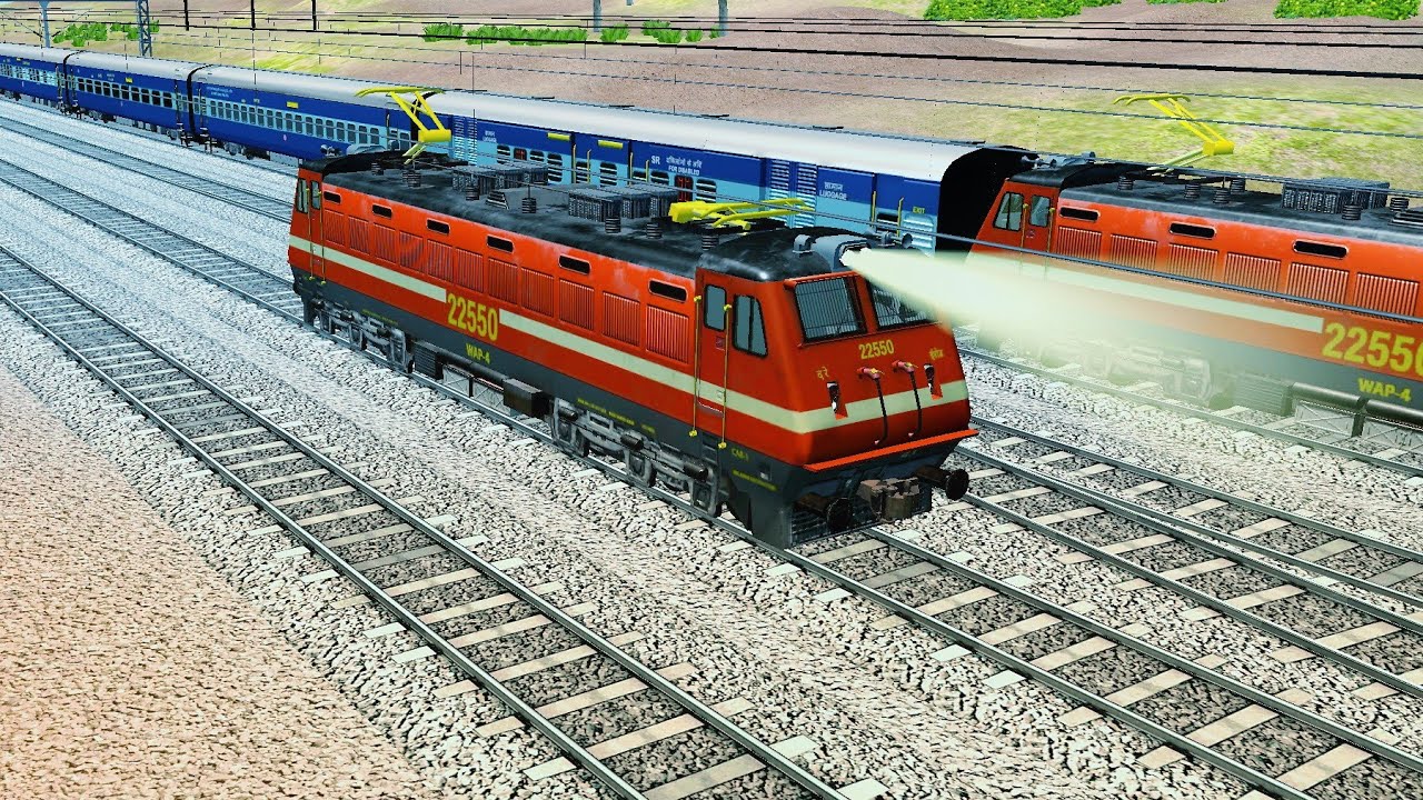 Extreme train racing video | Wap 4 vs Superfast express train high ...