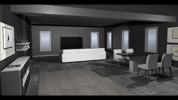 Modern Minimalist 3D Room (Lightwave)