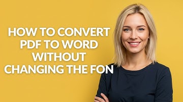 How to Convert Pdf to Word Without Changing The Fon - Julia