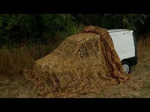 Маскувальна сітка 2*2,5м для авто, техніки, озброєння, позицій Військова маскувальна сітка, видео 1