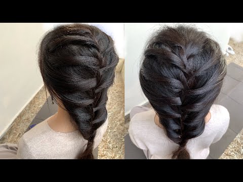 Видео: Easy Back Braid Hairstyles : Back Braid Beautiful hairstyle girl