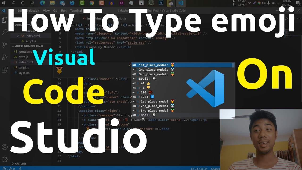 How To Type emoji On Visual Code Studio