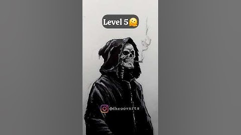 Schedel tekenen op verschillende niveaus 😱💀 #shorts