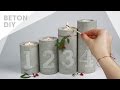 DIY//Beton Kerzenständer mit Zahlen Prägung | Adventskranz | concrete candle holders with embossing