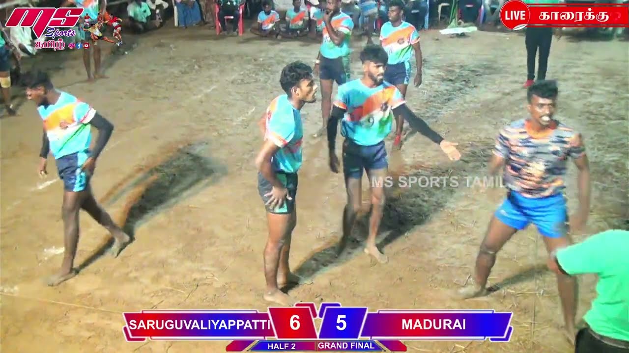 GRAND FINAL | APJ MADURAI vs SARUGUVALIYAPPATTI |KARAIKUDI KABADDI TOURNAMENT|-2024