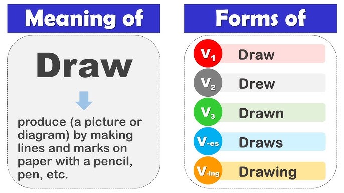 Draw Past And Past Participle Form V1 V2 V3 V4 V5 Form of Draw