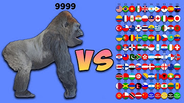 100 Country Marbles vs One Gorilla… The Ultimate Showdown!