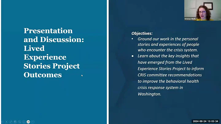 CRIS Lived Experience Stories Project Presentation - September 24, 2024