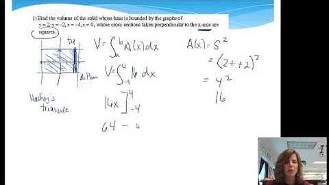 Volume - Cross Sections Perpendicular to the x-axis