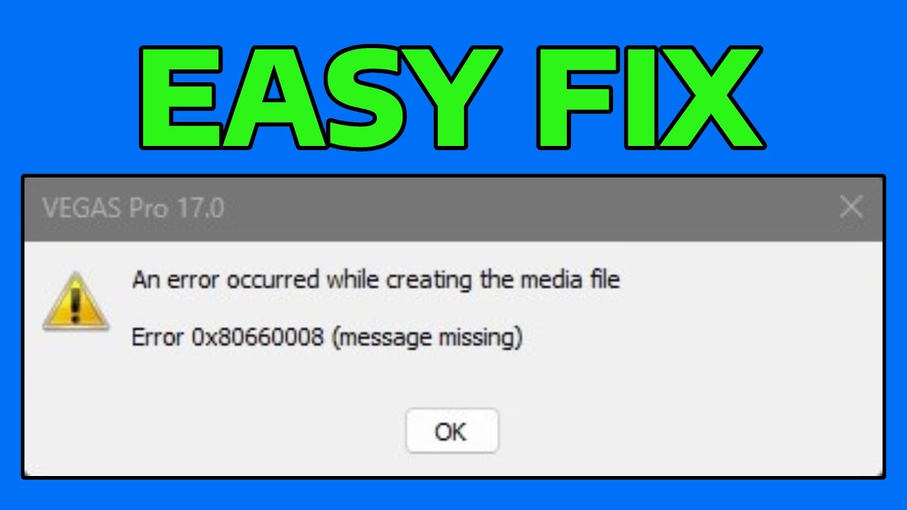 How To Fix An Error Occurred While Creating The Media File Error