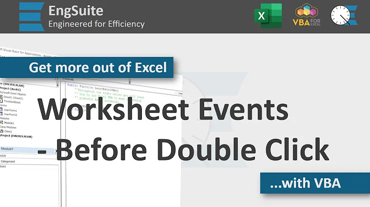 Worksheet Before Double Click Event Handler - Excel VBA