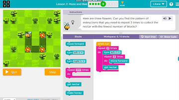 Studio.code.org - Course 4 - Lesson 2 - MAZE and BEE