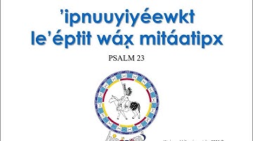 ’ipnuuyiyéewkt le’éptit wáx̣ mitáatipx  PSALM 23 - line 11