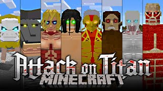 รวมไททันทุกตัวในเกม Minecraft : Attack on Titan