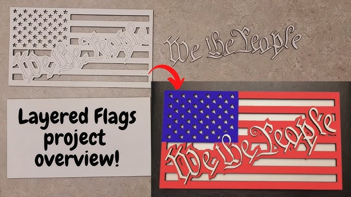 Laser Cut US Flag