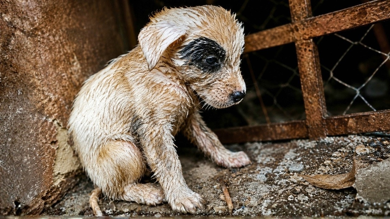 This Small Puppy Was Abandoned In The Rain - YouTube