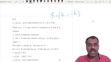 Real Analysis 18- Equicontinuous family and Arzela- Ascoli Theorem