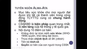 Chăm sóc sức khỏe ban đầu - P2 | Tổ chức & quản lý y tế