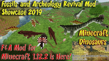 Fossils and Archeology Mod 1.12.2 v8 Dinosaur & Animal Showcase 4k 60FPS