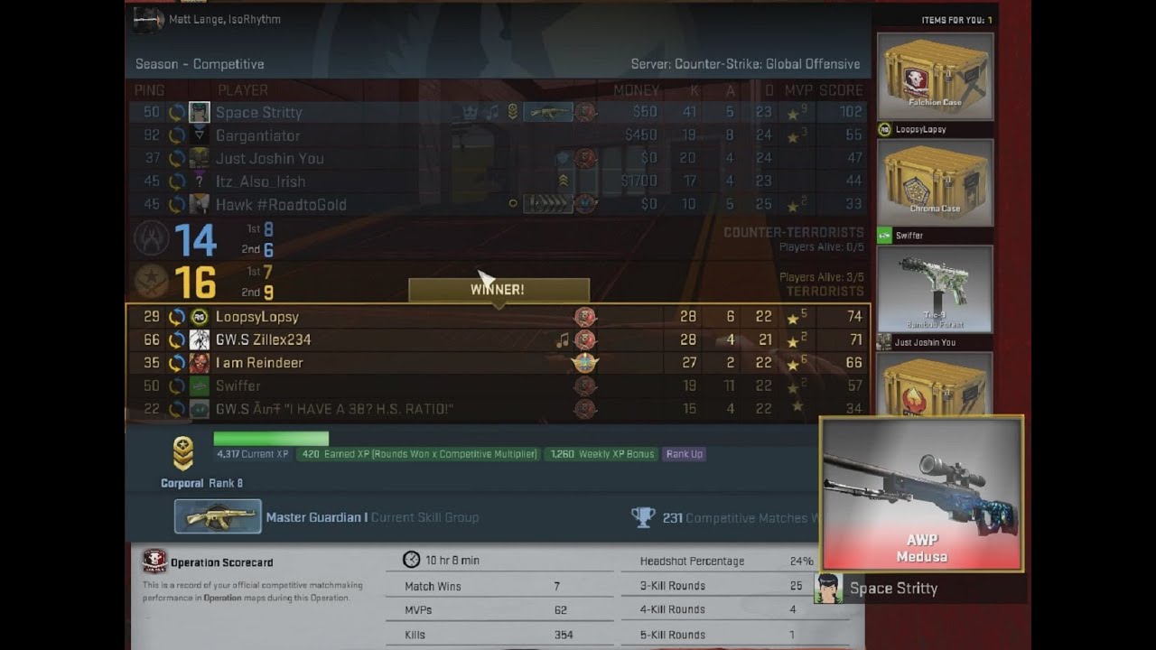 Cs Go Lucky Awp Medusa Drop Reactions Youtube
