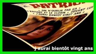 PATRICIA J'aurai bientôt vingt ans 1968 chords