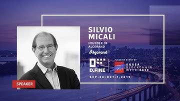 [KeynoteSpeech] #SilvioMicali at #koreablockchainweek2019