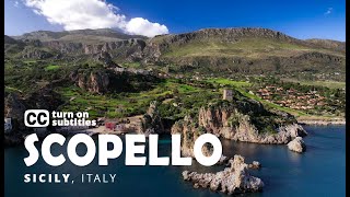 Discover SCOPELLO Sicily [subtitles EN], drone footage [4K | Italy beach