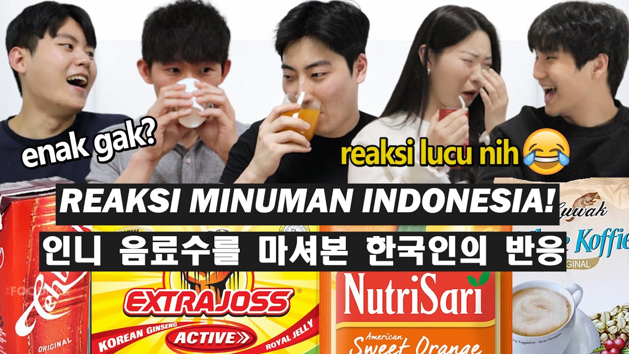 REAKSI ORANG KOREA NYOBA MINUMAN INDONESIA!