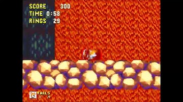 Sonic 3 and Knuckles - Lava Reef 1 Tails: 1:23 (Speed Run)