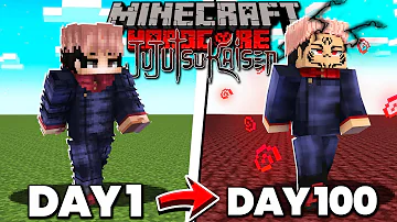 I Survived 100 Days in JUJUTSU KAISEN Minecraft...