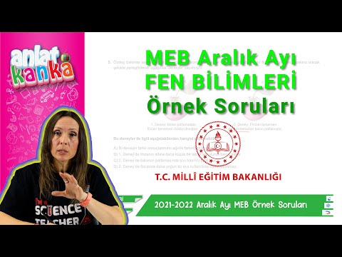 MEB ARALIK Ayı Örnek Sorular Fen Bilimleri LGS 2022