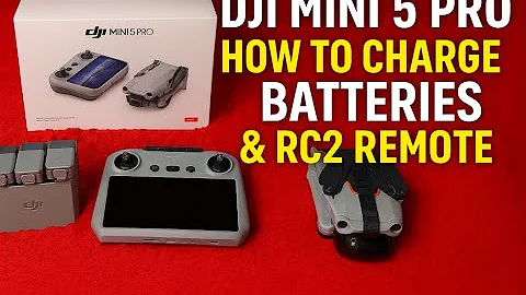 DJI Mini 5 Pro RC2 Remote and Batteries How to charge and check battery status