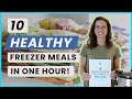 10 Healthy Freezer Meals in One Hour