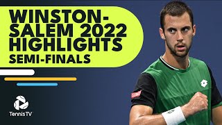 Djere Faces Huesler; Van de Zandschulp Takes On Mannarino | Winston Salem Open Semi-Final Highlights