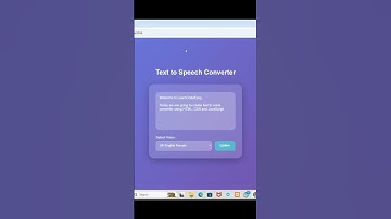 Text to Speech Converter using HTML CSS & JavaScript