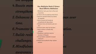 How Meditation Works & Science Based Effective Meditations #motivation #shorts