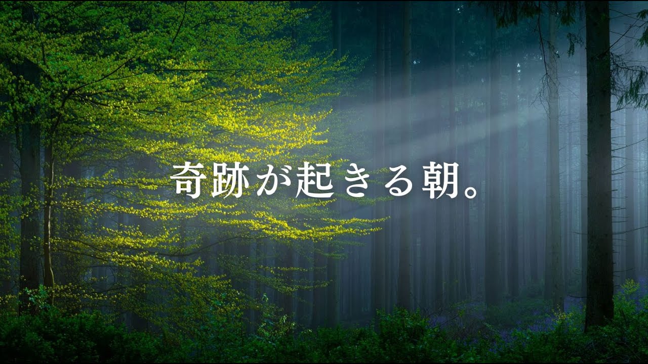 【朝の奇跡】3つの言葉を唱えるだけで、運気が上がり、人生が変わります