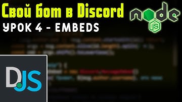 КАК СОЗДАТЬ БОТА ДЛЯ ДИСКОРД на JavaScript (Discord JS - Node) / Урок 4 - embed сообщение