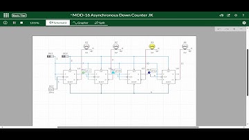 MOD-16 Asynchronous Down Counter ( JK Flip-Flop)