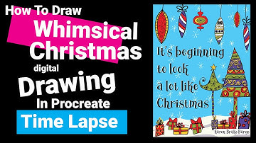 How to create a Christmas Card Using Procreate and Adobe Illustrator